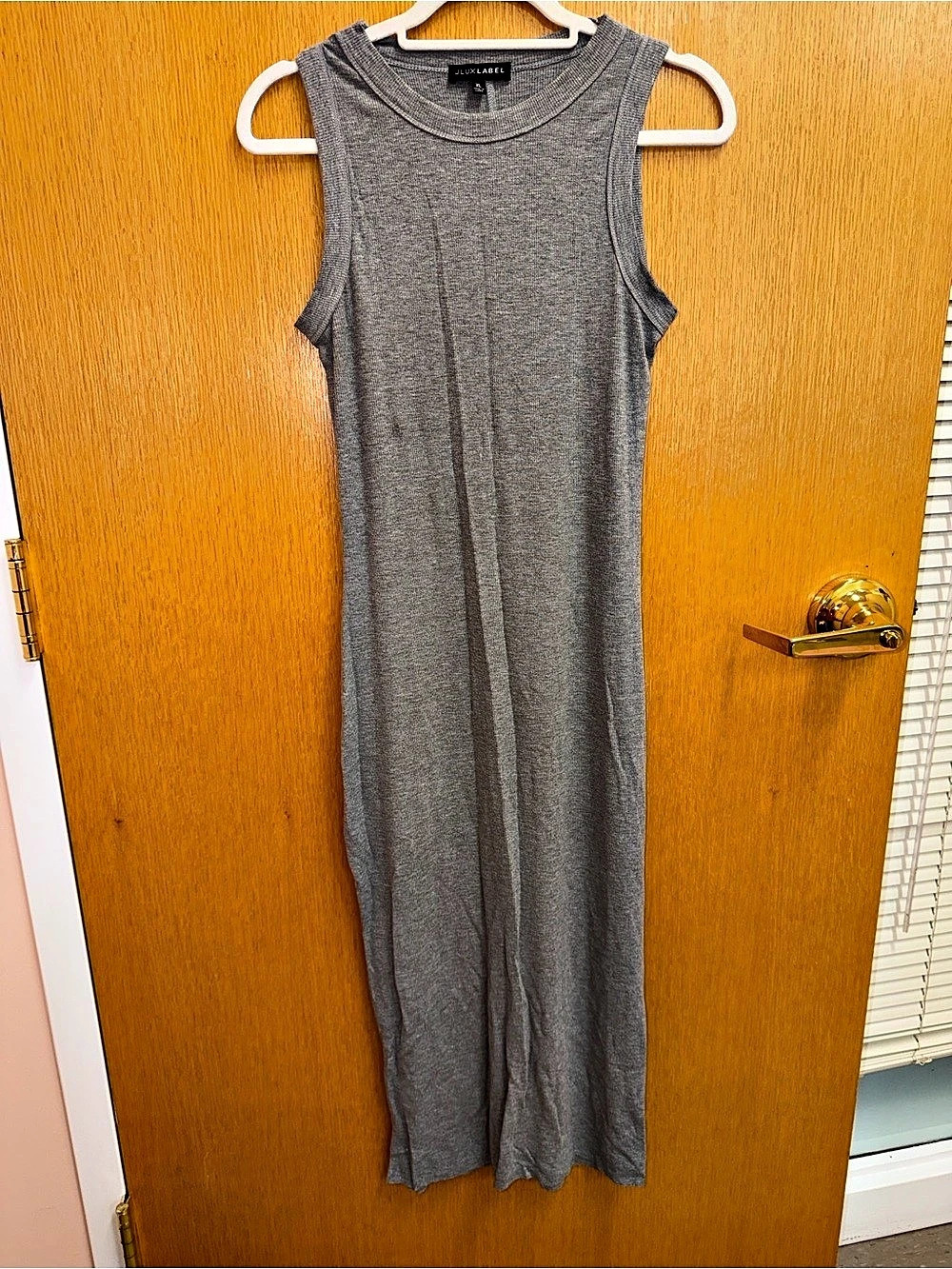 JUX LABEL Women's Gray Maxi Dress Size XL Like New